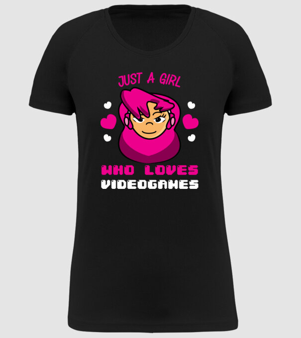 Girl Gamer model negru pe tricou