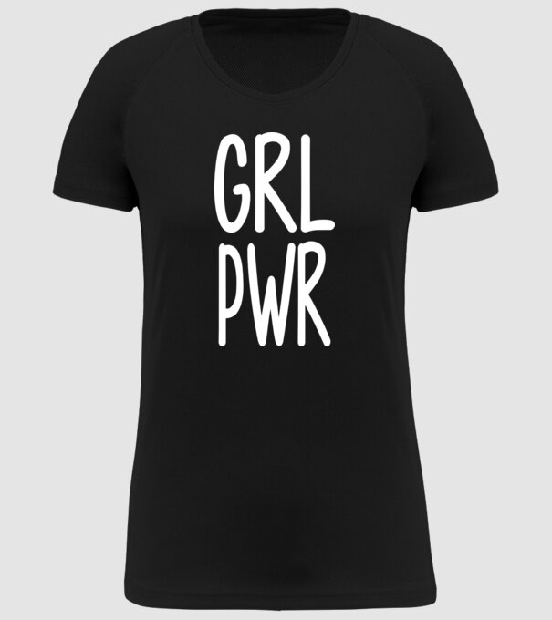 Girl Power model negru pe tricou