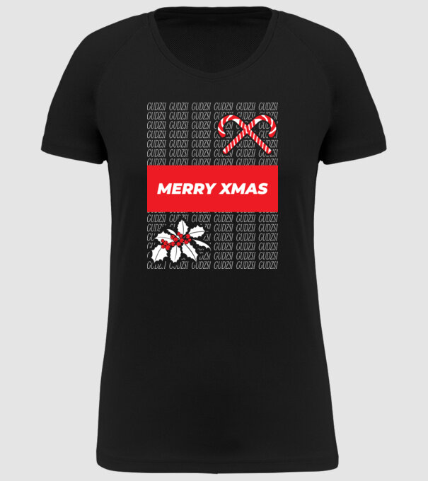 Gudzsi tricou designer Crăciun model negru pe tricou