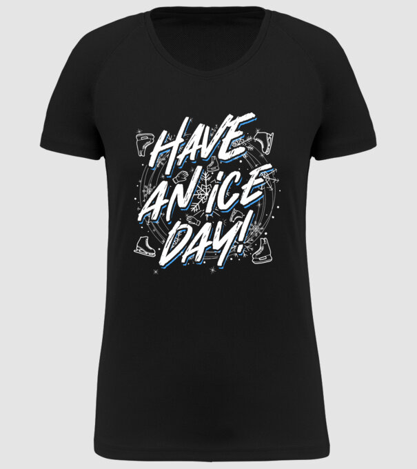 Have an ice day model negru pe tricou