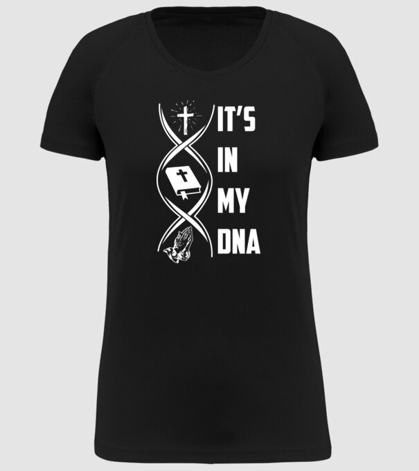 Its in my dna jesus model negru pe tricou