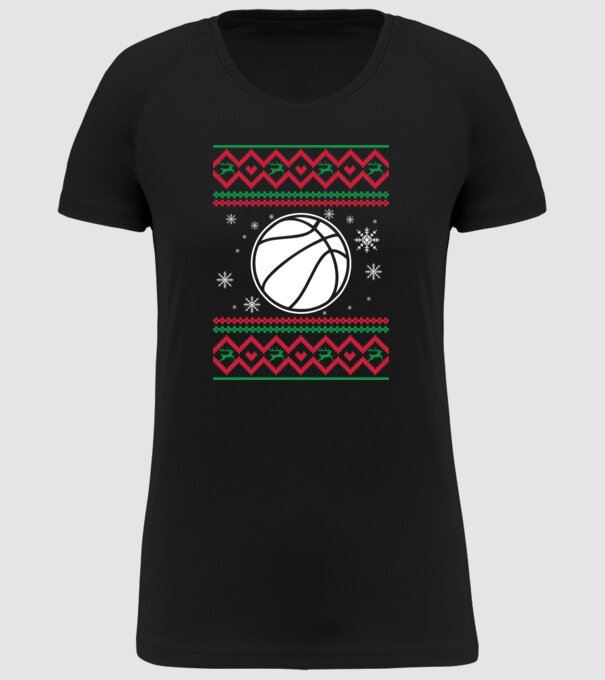 Model tricotat de Crăciun - baschet model negru pe tricou