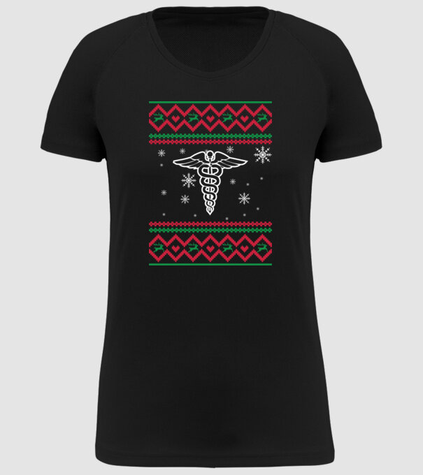 Model tricotat de Crăciun - medicină model negru pe tricou