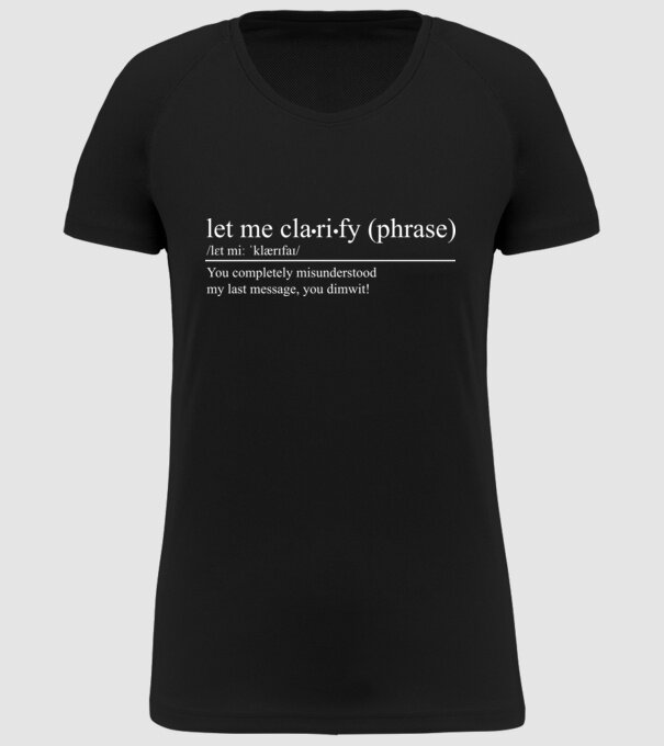 Let me clarify model negru pe tricou