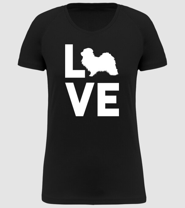 LOVE Havanese model negru pe tricou