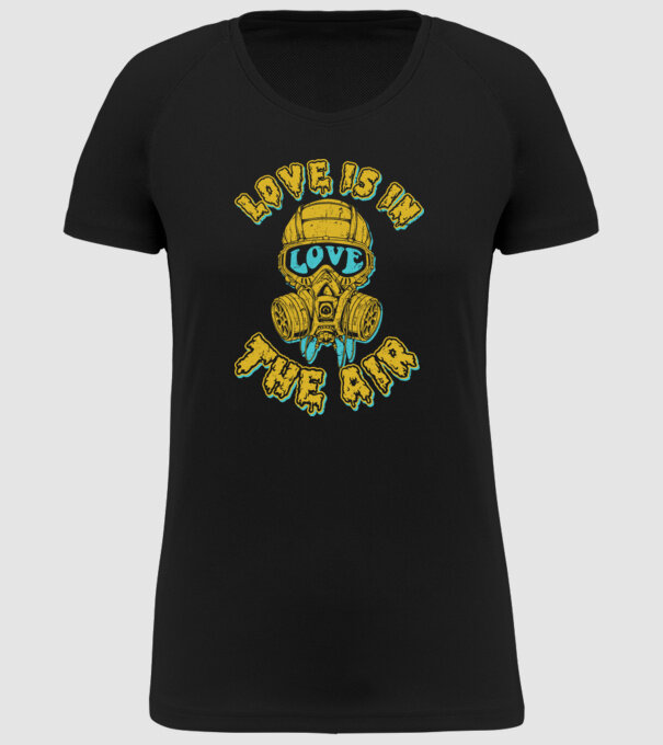 Love is in the air model negru pe tricou