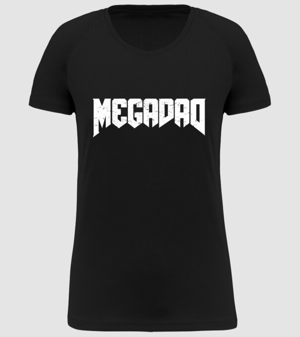 Megadad model negru pe tricou