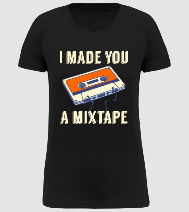 Mixtape model negru pe tricou
