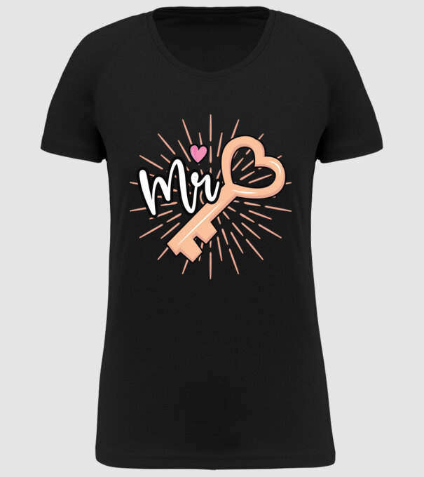 Mr key to the heart model negru pe tricou