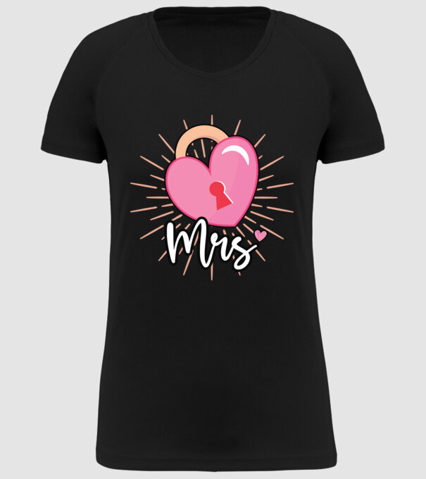 Mrs key to the heart model negru pe tricou