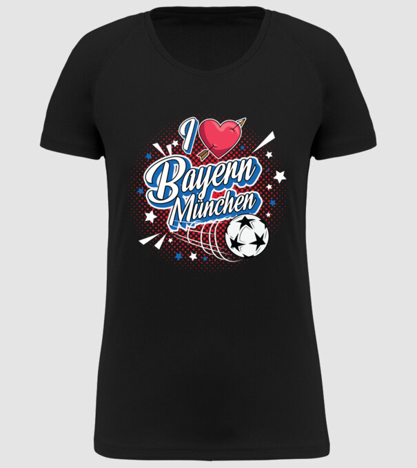 Popart Bayern model negru pe tricou
