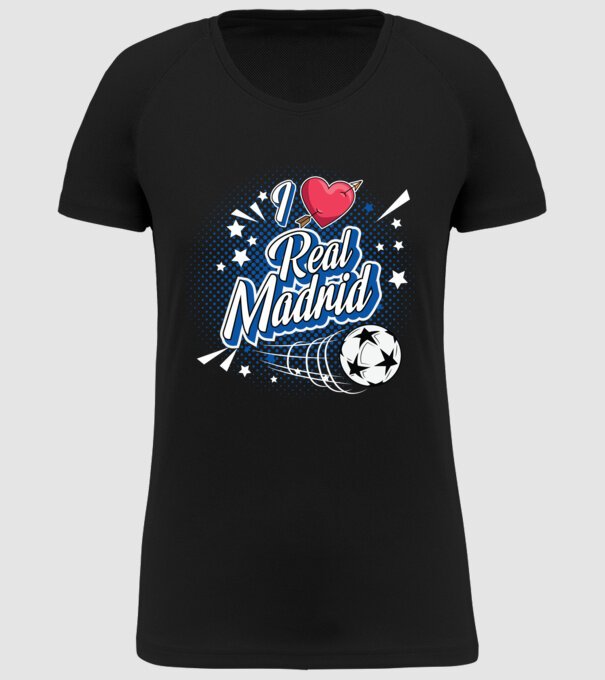 Popart RealMadrid model negru pe tricou