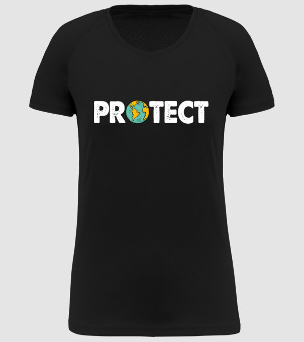 Protect earth model negru pe tricou