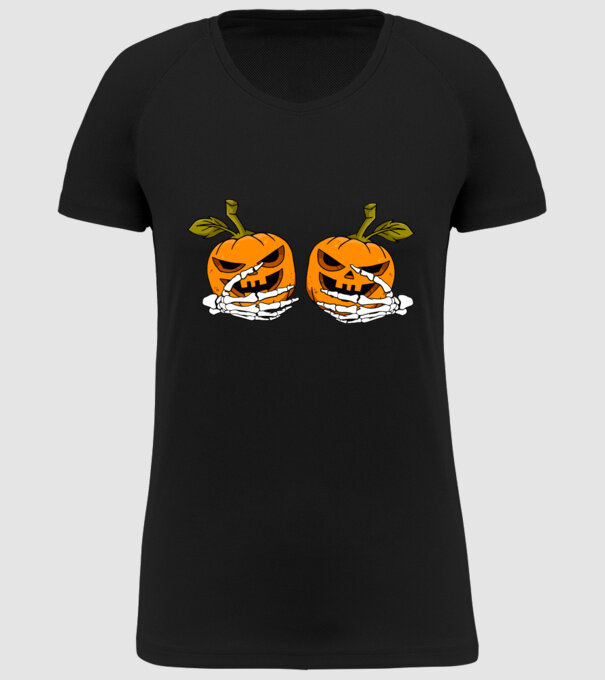 Pumpkin titts model negru pe tricou