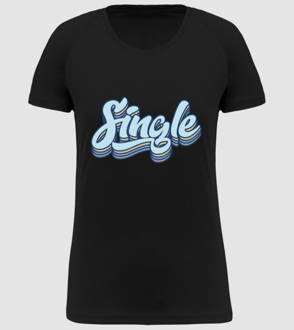 Retro single model negru pe tricou