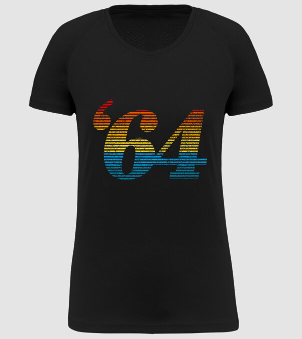Retro Birthday 1964 model negru pe tricou