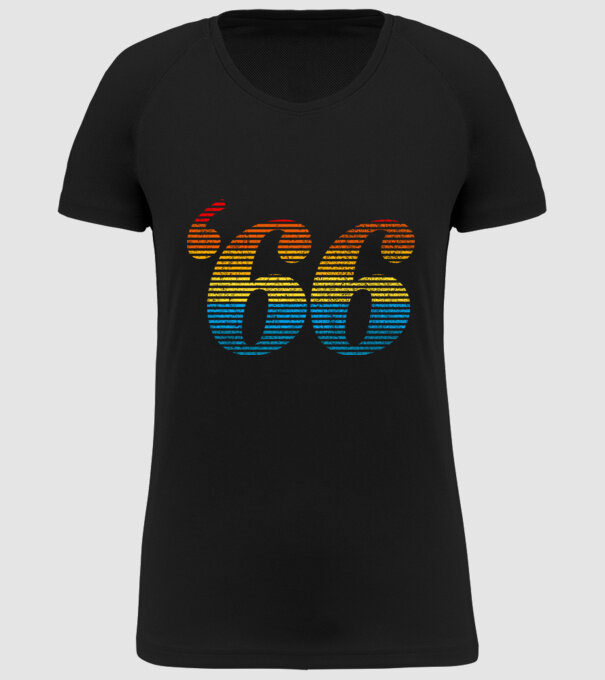 Retro Birthday 1966 model negru pe tricou