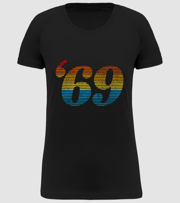 Retro Birthday 1969 model negru pe tricou