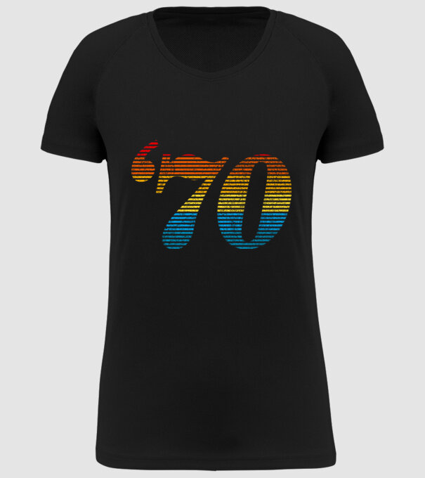 Retro Birthday 1970 model negru pe tricou