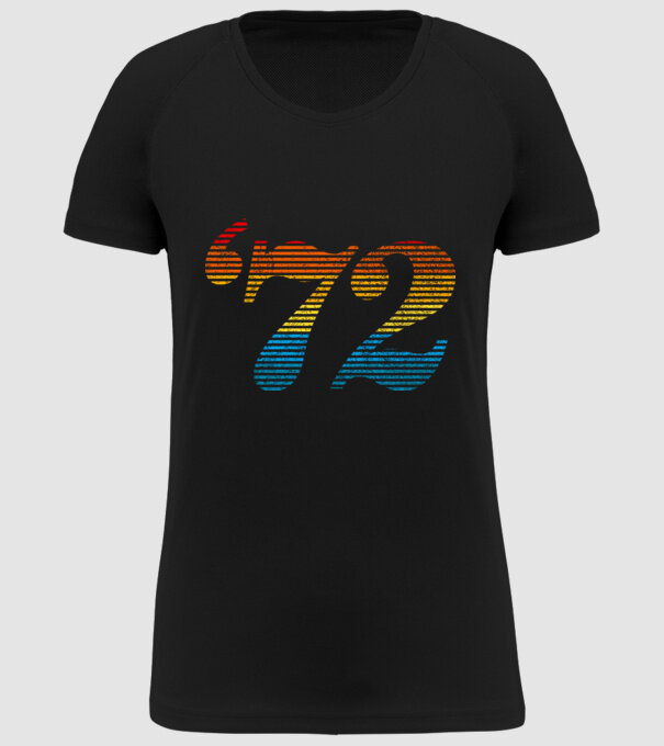 Retro Birthday 1972 model negru pe tricou