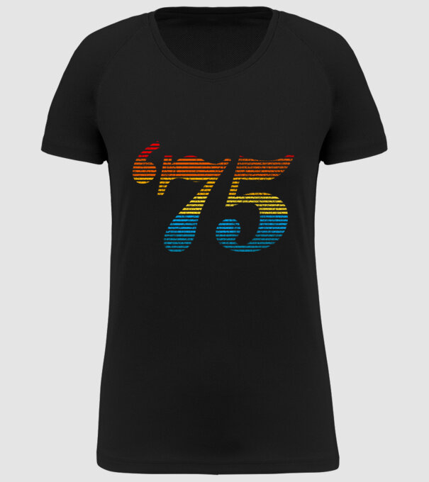 Retro Birthday 1975 model negru pe tricou