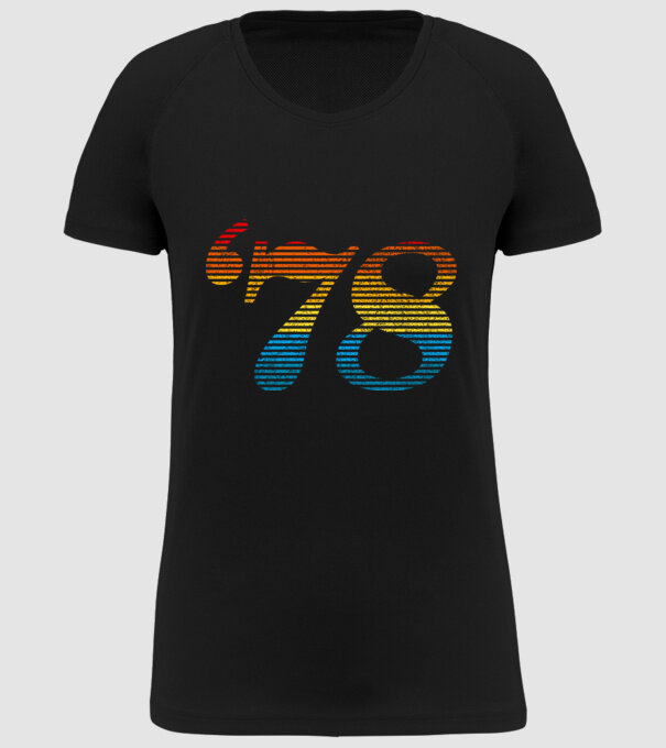 Retro Birthday 1978 model negru pe tricou