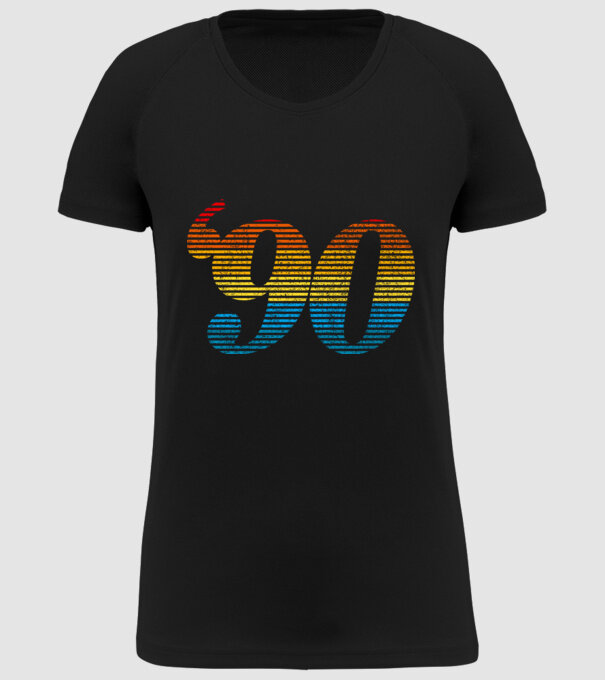Retro Birthday 1990 model negru pe tricou