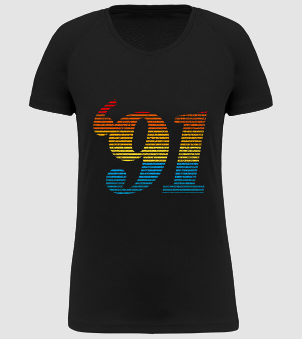 Retro Birthday 1991 model negru pe tricou