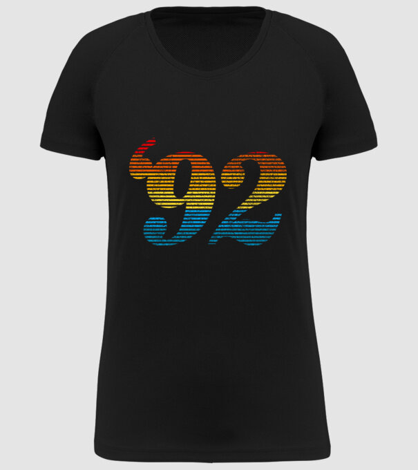 Retro Birthday 1992 model negru pe tricou