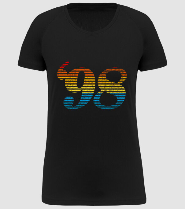 Retro Birthday 1998 model negru pe tricou