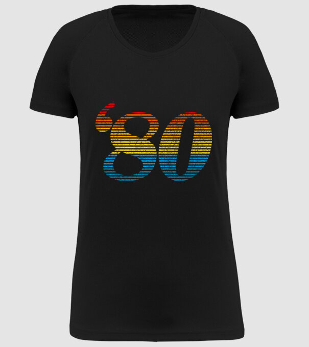 Retro Birthday 1980 model negru pe tricou