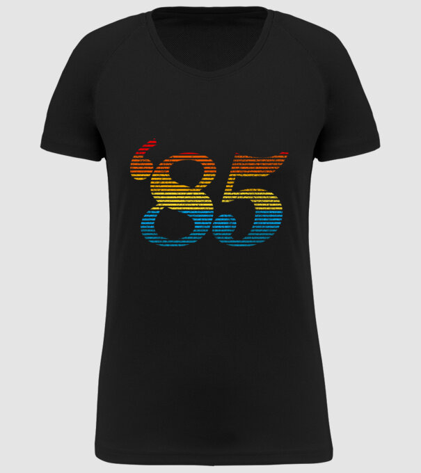 Retro Birthday 1985 model negru pe tricou