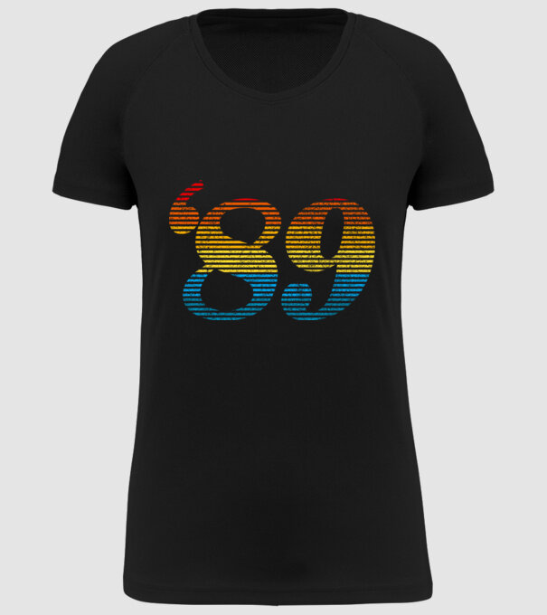Retro Birthday 1989 model negru pe tricou