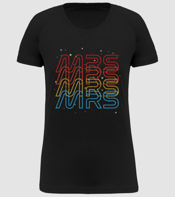 Retro vintage nasa couple mrs model negru pe tricou