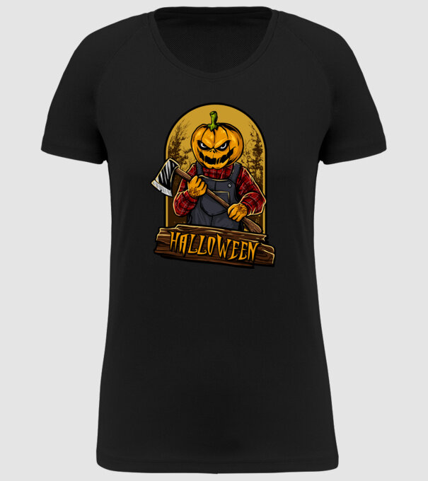Scary halloween model negru pe tricou