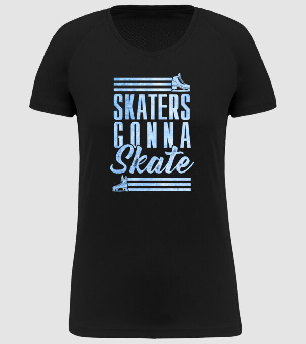 skaters gonna skate model negru pe tricou