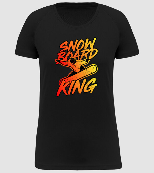 snowboard king model negru pe tricou