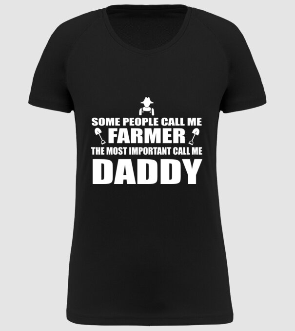 Some people call me farmer pentru Tata model negru pe tricou
