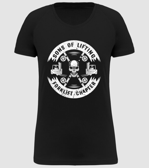 SONS OF LIFTING model negru pe tricou