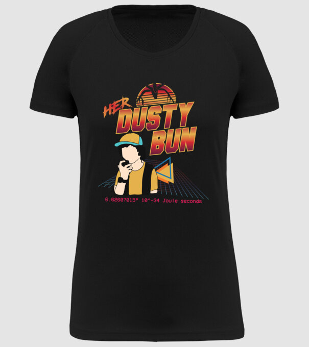 Stranger couple 80s retro Dustin model negru pe tricou
