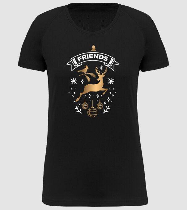 Best Friends Christmas 2 model negru pe tricou