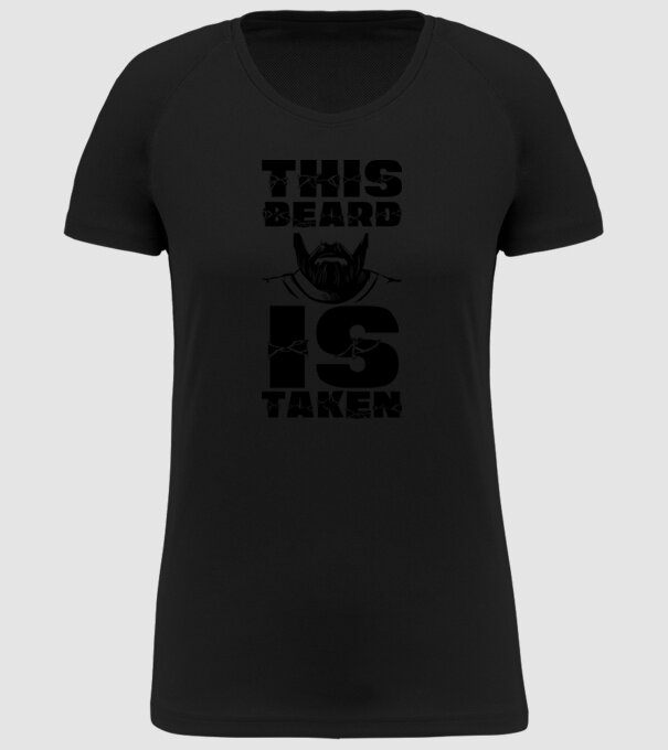 This beard is taken model negru pe tricou