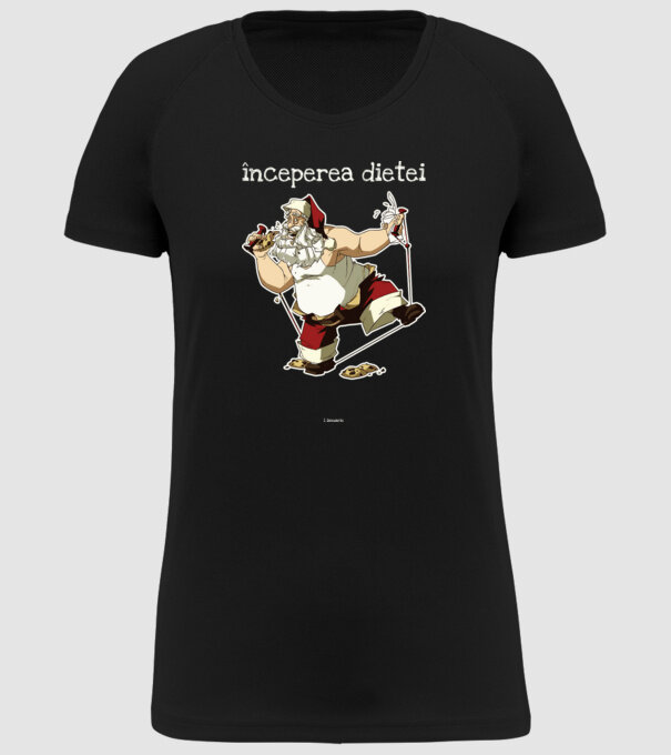 începerea dietei - 1 ianuarie model negru pe tricou