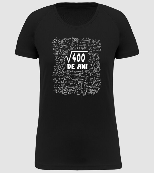 √400 de ani model negru pe tricou