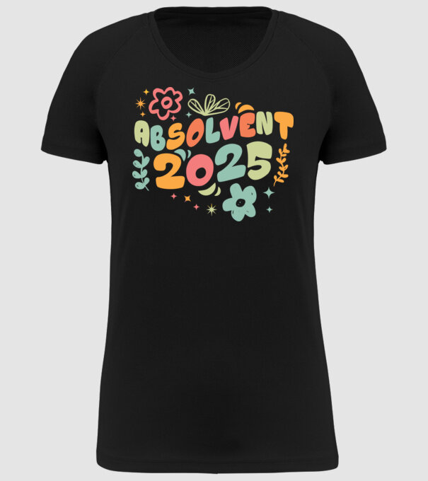 Absolventa 2025 model negru pe tricou