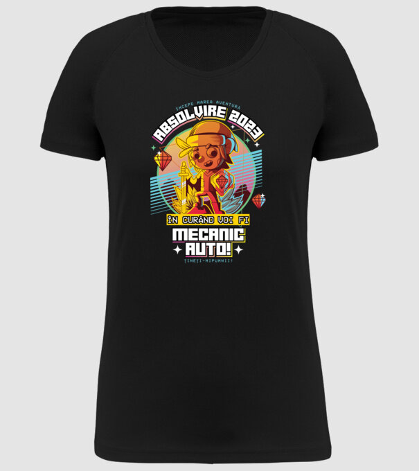 absolvire 2023 mecanic auto model negru pe tricou