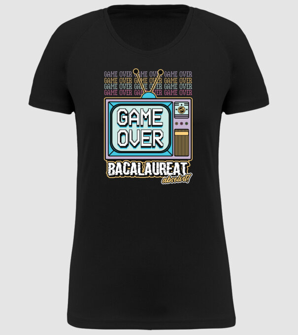 Absolvire retro bacalaureat model negru pe tricou