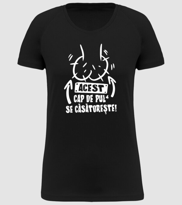 acest - cap de pulă - se căsătorește! model negru pe tricou