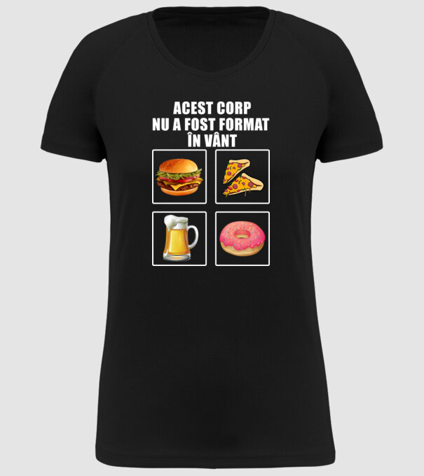 acest corp nu a fost format în vânt model negru pe tricou