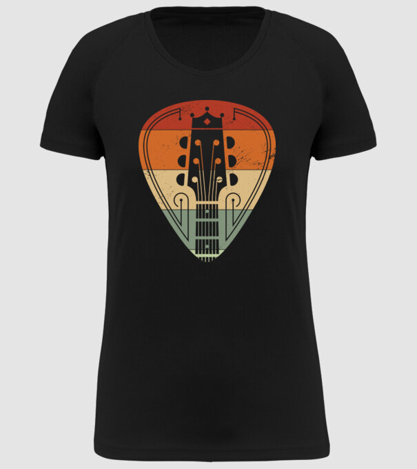 acoustic guitarist model negru pe tricou